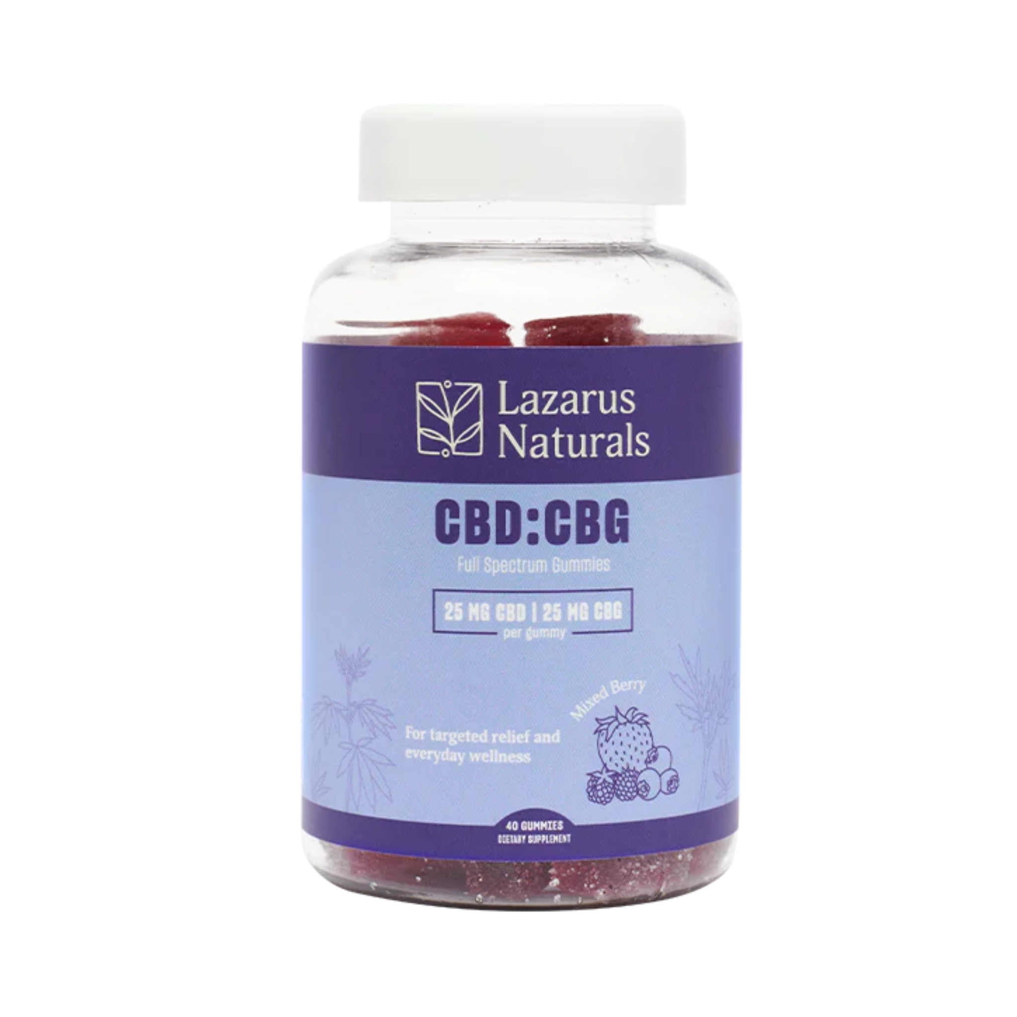 Lazarus Naturals CBD:CBG Gummies | CBD RS