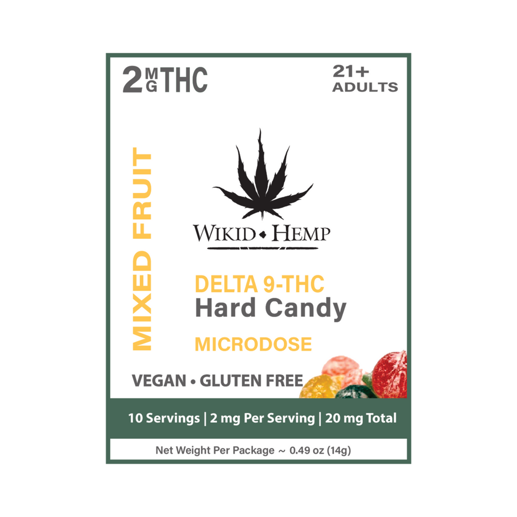 Wikid D9 THC Microdose Mixed Fruit Hard Candy