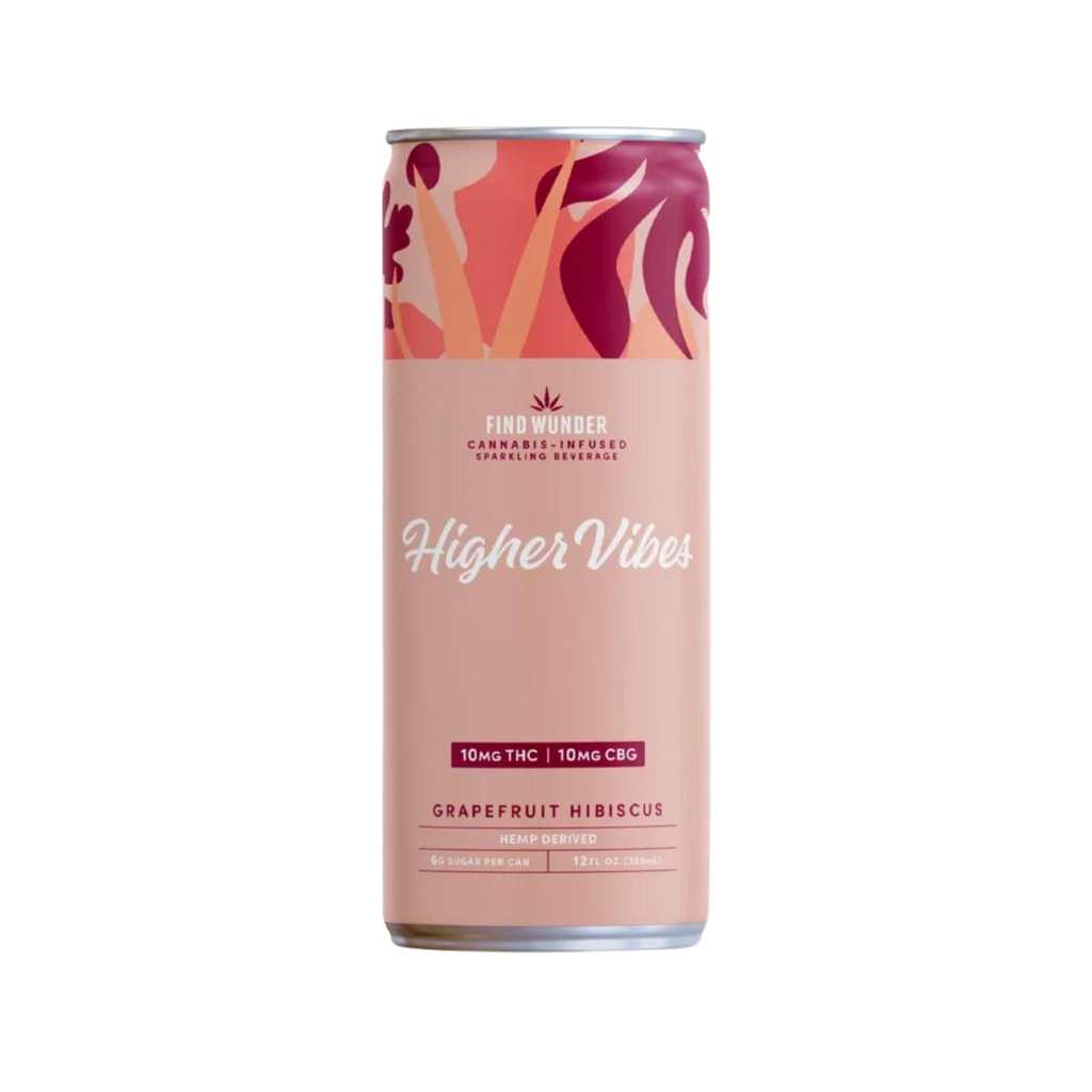 Find Wunder Higher Vibes THC Grapefruit Hibiscus 4 pk