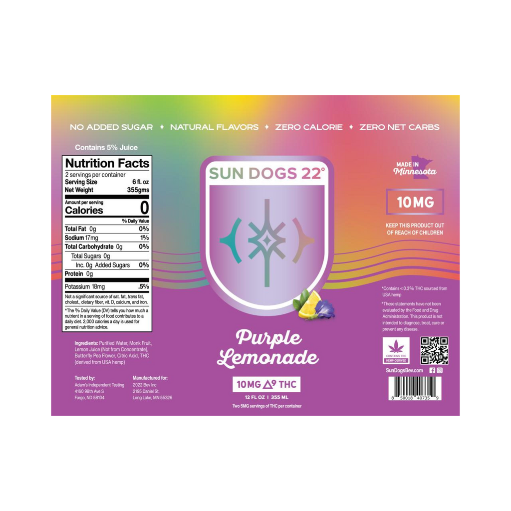Sun Dogs THC | Purple Lemonade 10 mg 4 pk