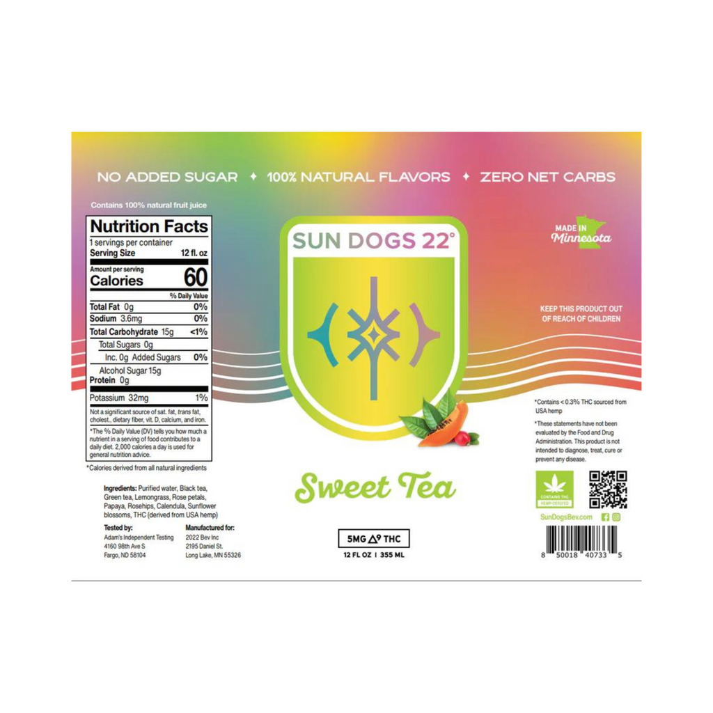 Sun Dogs THC Sweet Tea 4 pk