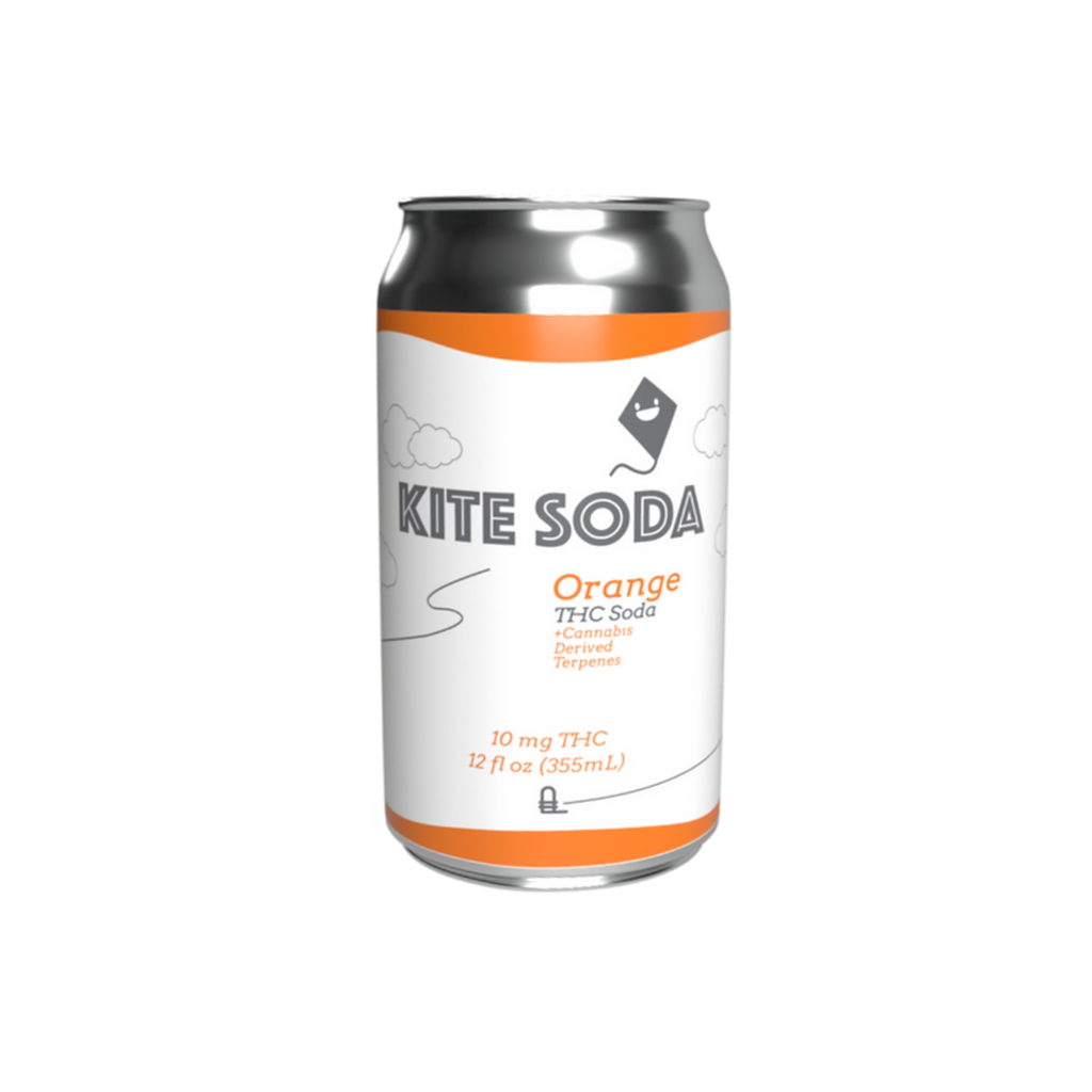 Kite Soda THC Orange  10 mg 12 oz 4 pk