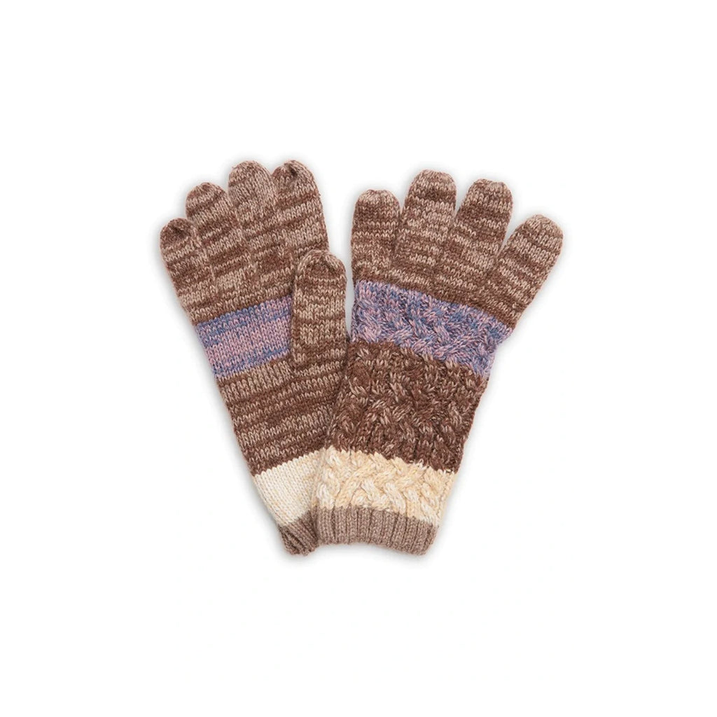 ComfyLuxe Ladies Classic Cable Knit Mixed Color Gloves